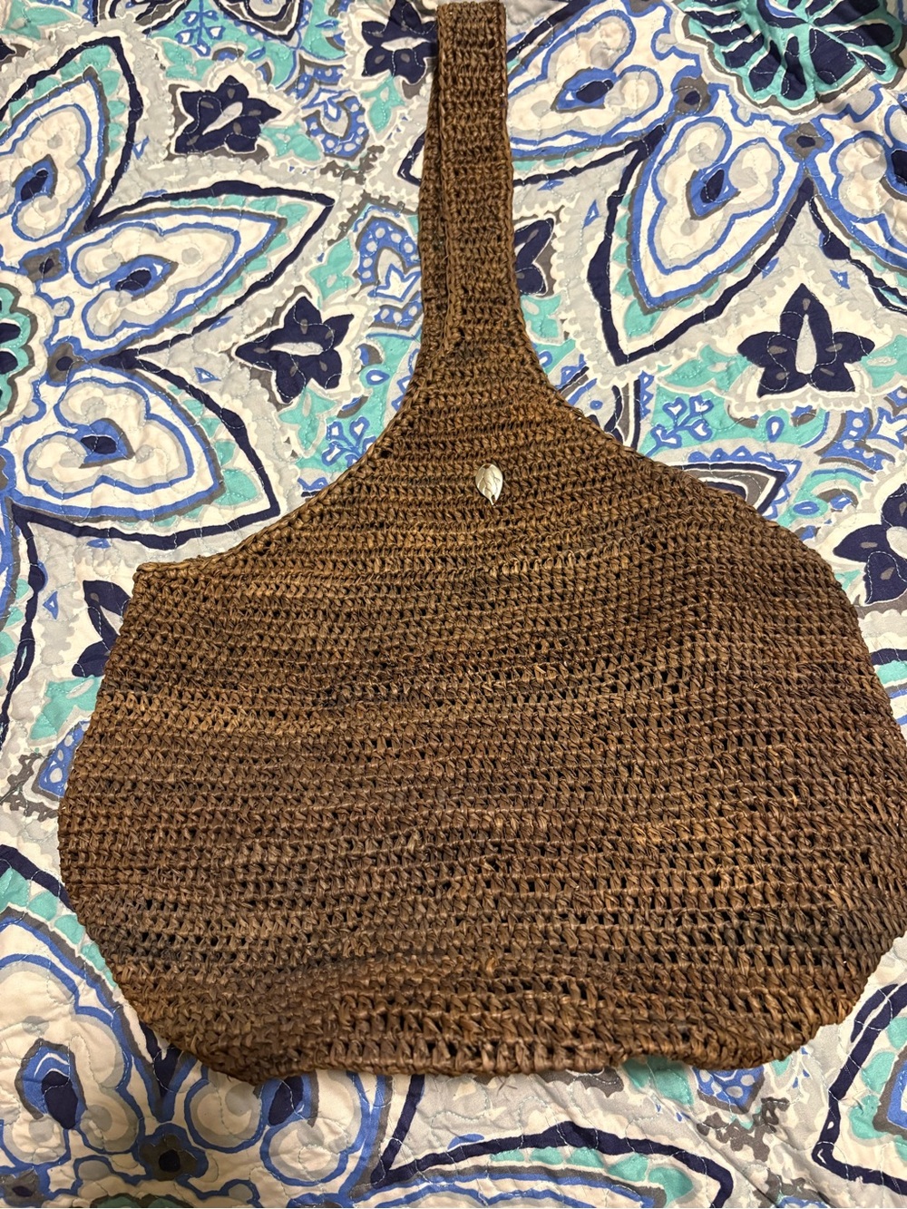 Helen Kaminski!!! Woven Brown Straw Tote Bag - Casual Beach Style